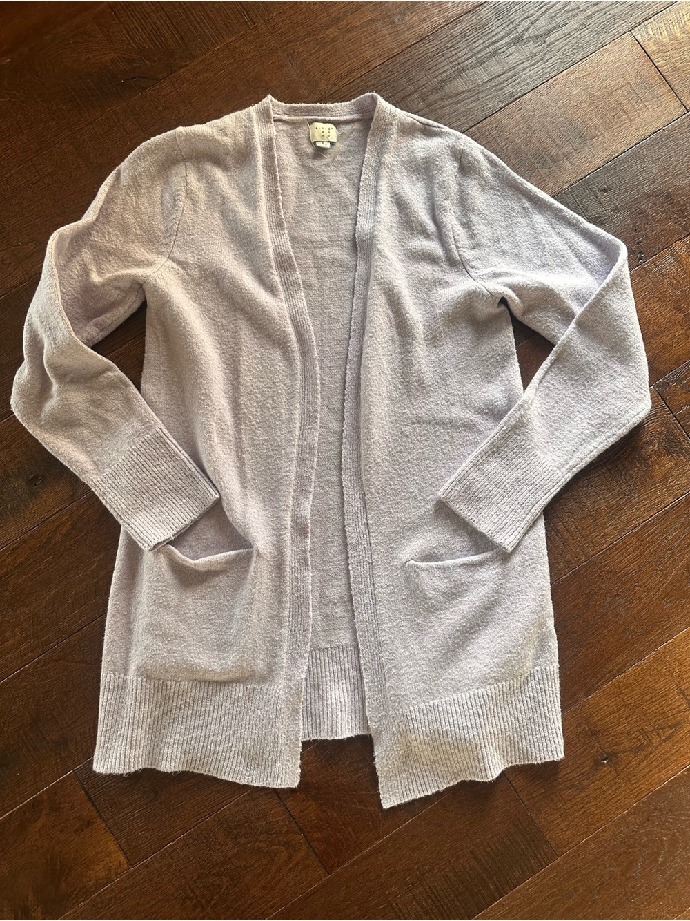 A New Day Lilac Purple Lightweight Long Cardigan Sweater Small